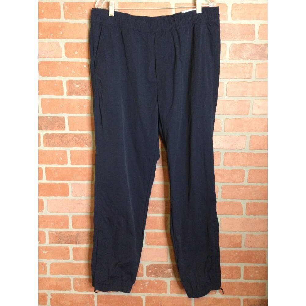 Calvin Klein Mens Athletic Pants Infinite Flex Waist Wrinkle Resistant Blue Larg